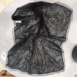 روسری اسکارف مشکی گیپور توری